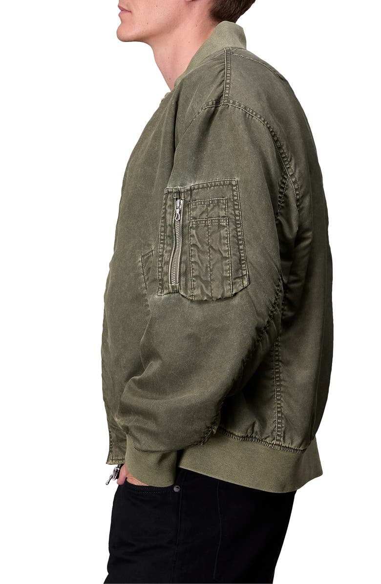 rag & bone Manston Nylon Bomber Jacket, Alternate, color, Army