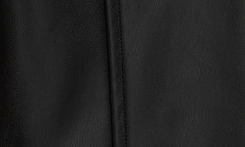 Nordstrom Kids' Faux Leather Crop Flare Pants In Black