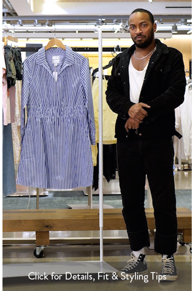 Sunlit Stripe Long Sleeve Shirtdress video
