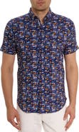 Robert Graham Lyndon Short Sleeve Knit Button-Up Shirt