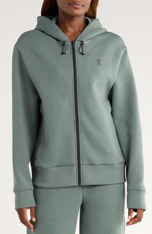 On Focus Tech Zip Hoodie In Green