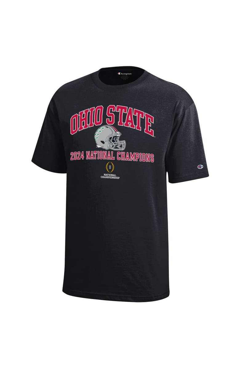 Champion Youth Champion  Black Ohio State Buckeyes College Football Playoff 2024 National Champions T-Shirt, Alternate, color, 