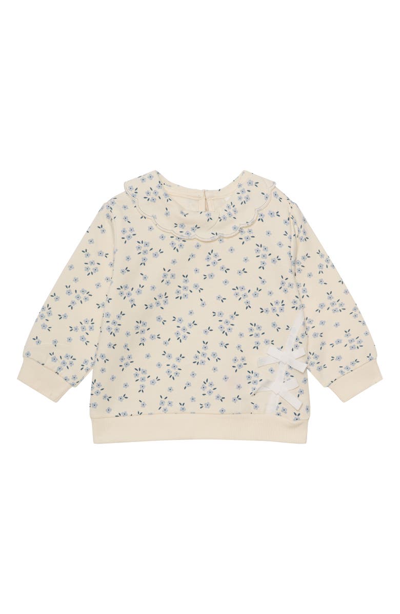 PL Baby by Petit Lem Long Sleeve Top, Leggings, Headband & Socks Set, Alternate, color, Light Blue Floral