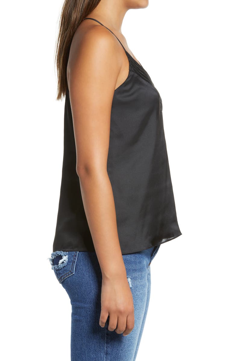 Socialite Satin Lattice Detail Camisole, Alternate, color,
