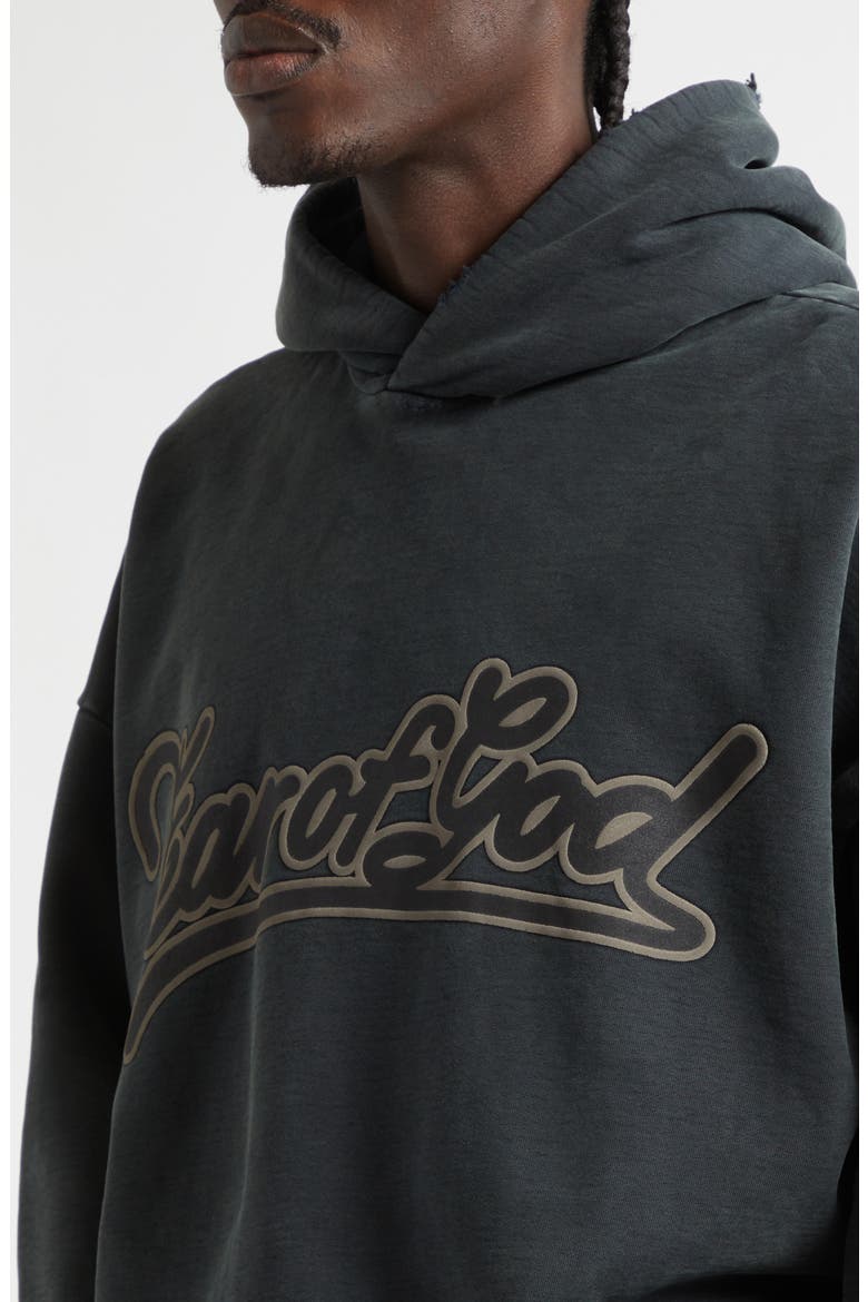 Classic Fit Logo Graphic Hoodie, Alternate, color, BLACK