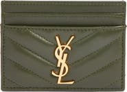 Saint Laurent Cassandra Matelassé Leather Card Case