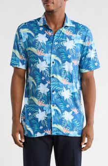 CONSTRUCT Slim Fit Performance Short Sleeve Button-Up Shirt