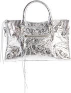 Balenciaga Mini Le City Metallic Lambskin Leather Handbag