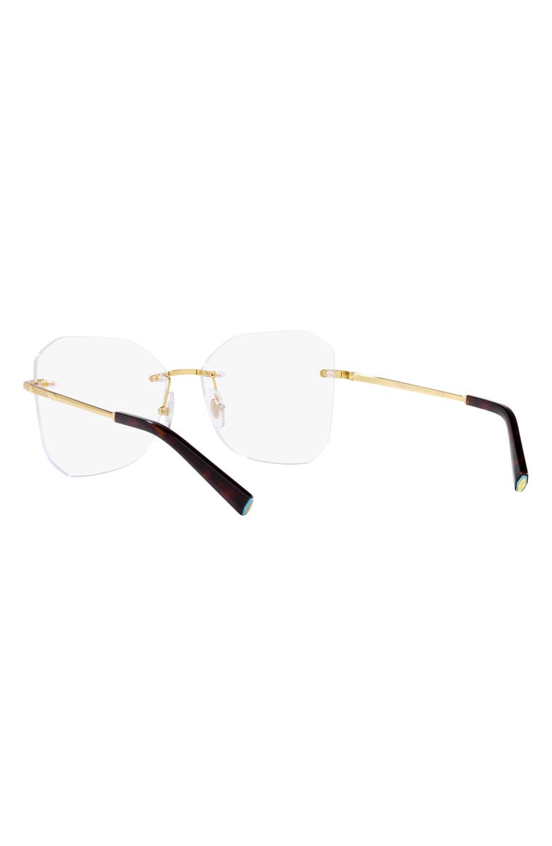 Tiffany & Co. 55mm Rimless Irregular Optical Glasses, Alternate, color, Gold