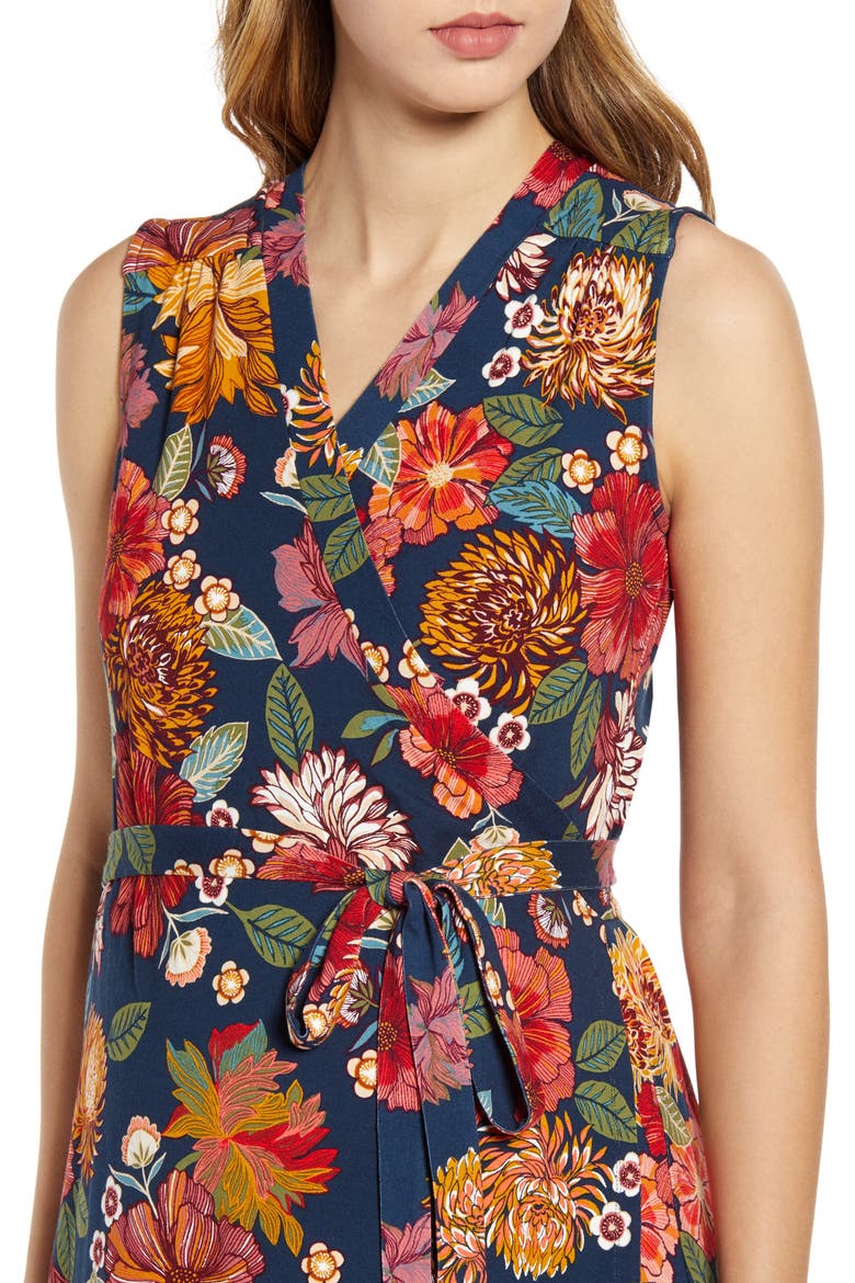 Print Maternity Wrap Dress, Alternate, color, RED PRINT