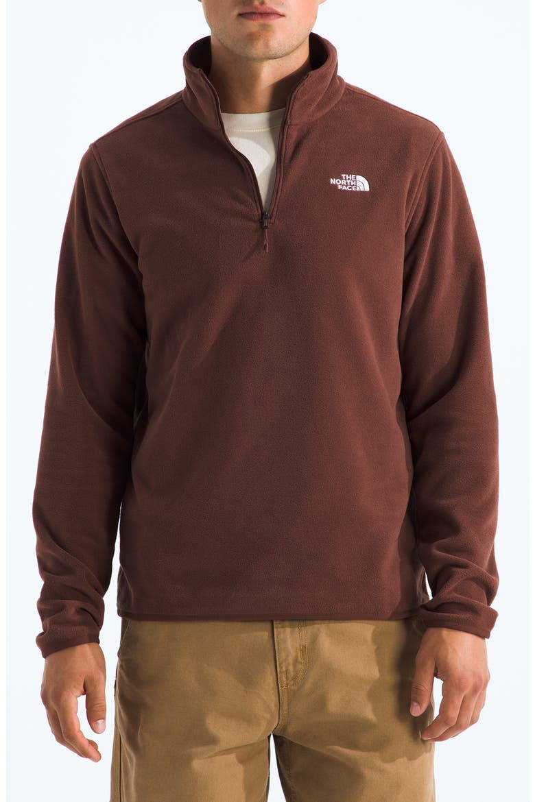 Glacier Fleece Quarter Zip Pullover, Main, color, EMBER SOIL