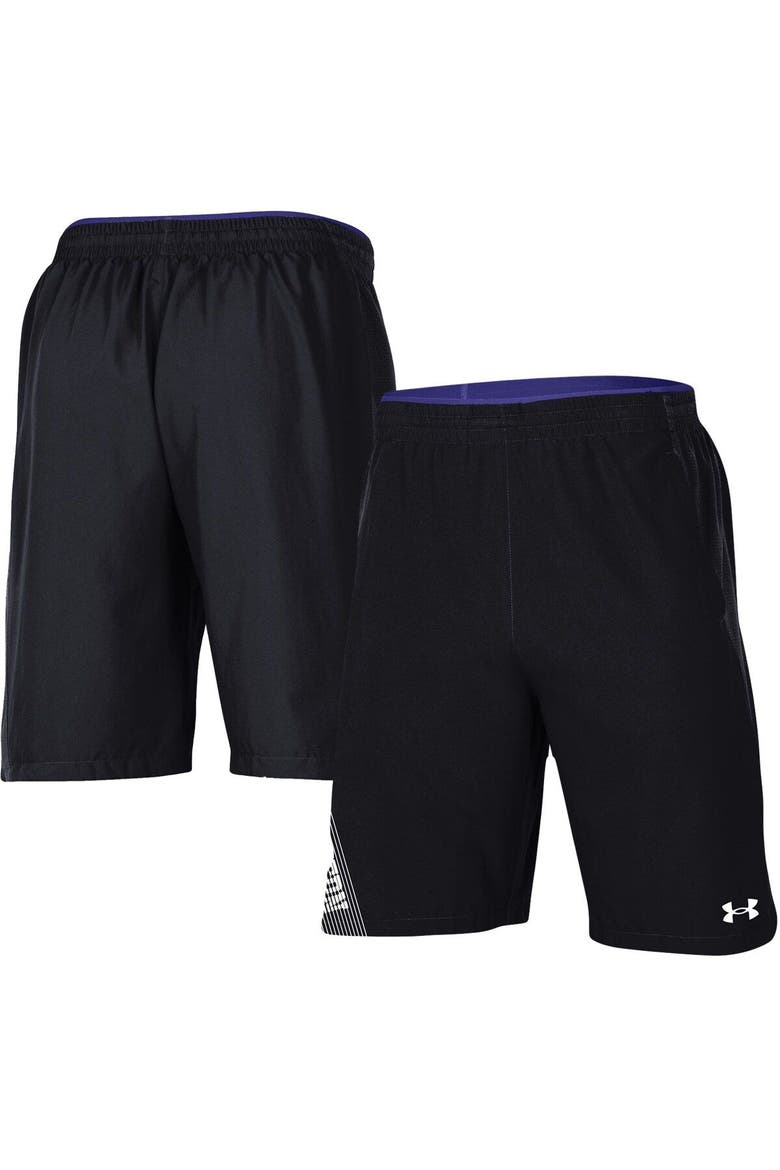 Men's Under Armour Black Northwestern Wildcats 2021 Sideline Woven Shorts, Main, color, Black