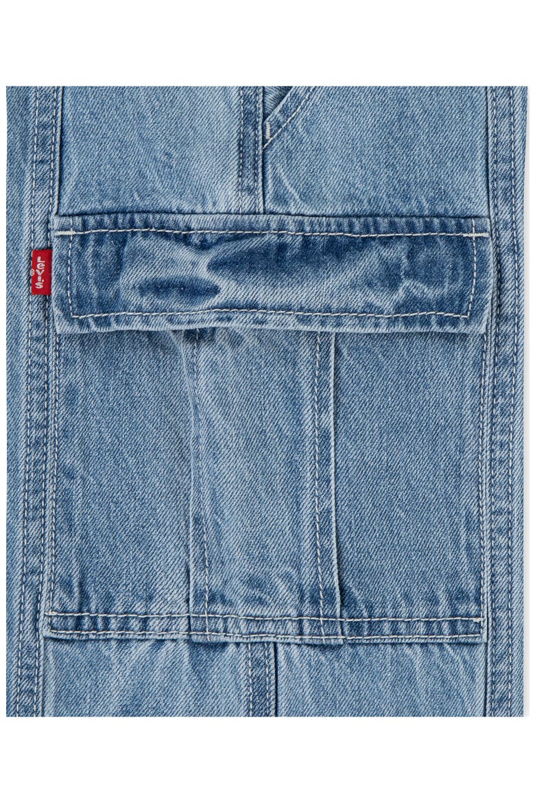 Kids' Wide Leg Parachute Cargo Jeans, Alternate, color, FULLY BAKED