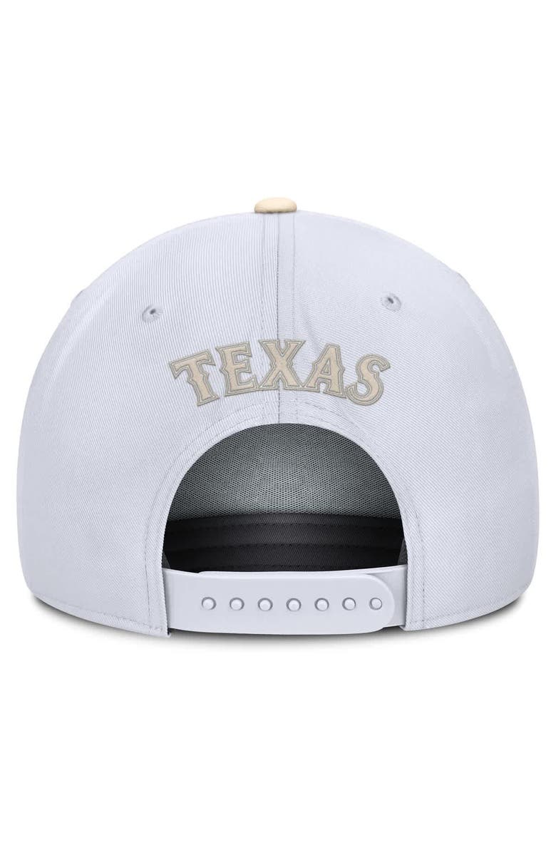 Nike Men's Nike White/Cream Texas Rangers Pro Performance Snapback Hat, Alternate, color, White