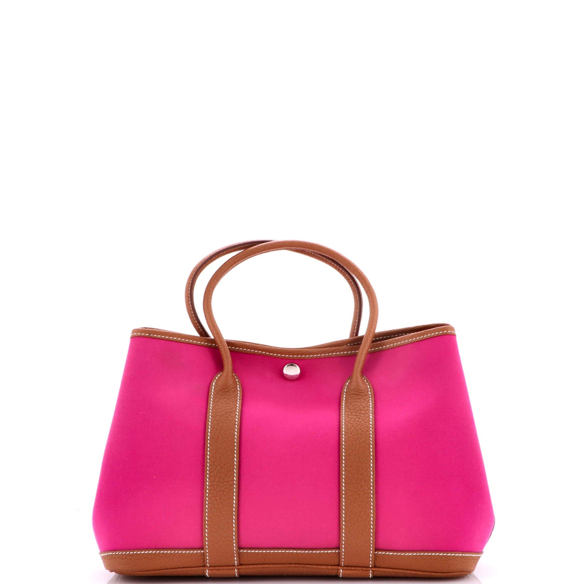 Garden Party Tote Toile and Leather 30, Alternate, color, Pink