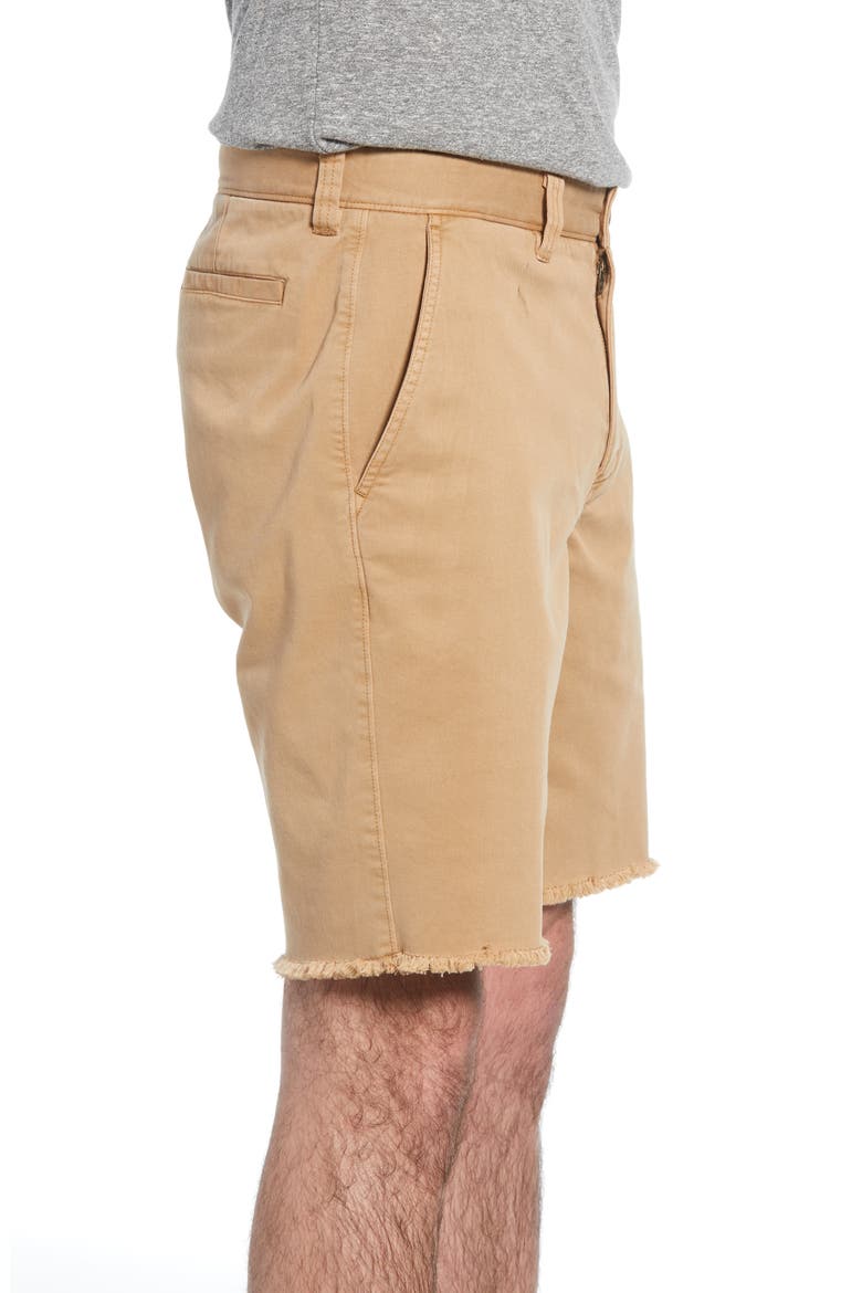 Raw Hem Chino Shorts, Alternate, color, WALNUT SHELL