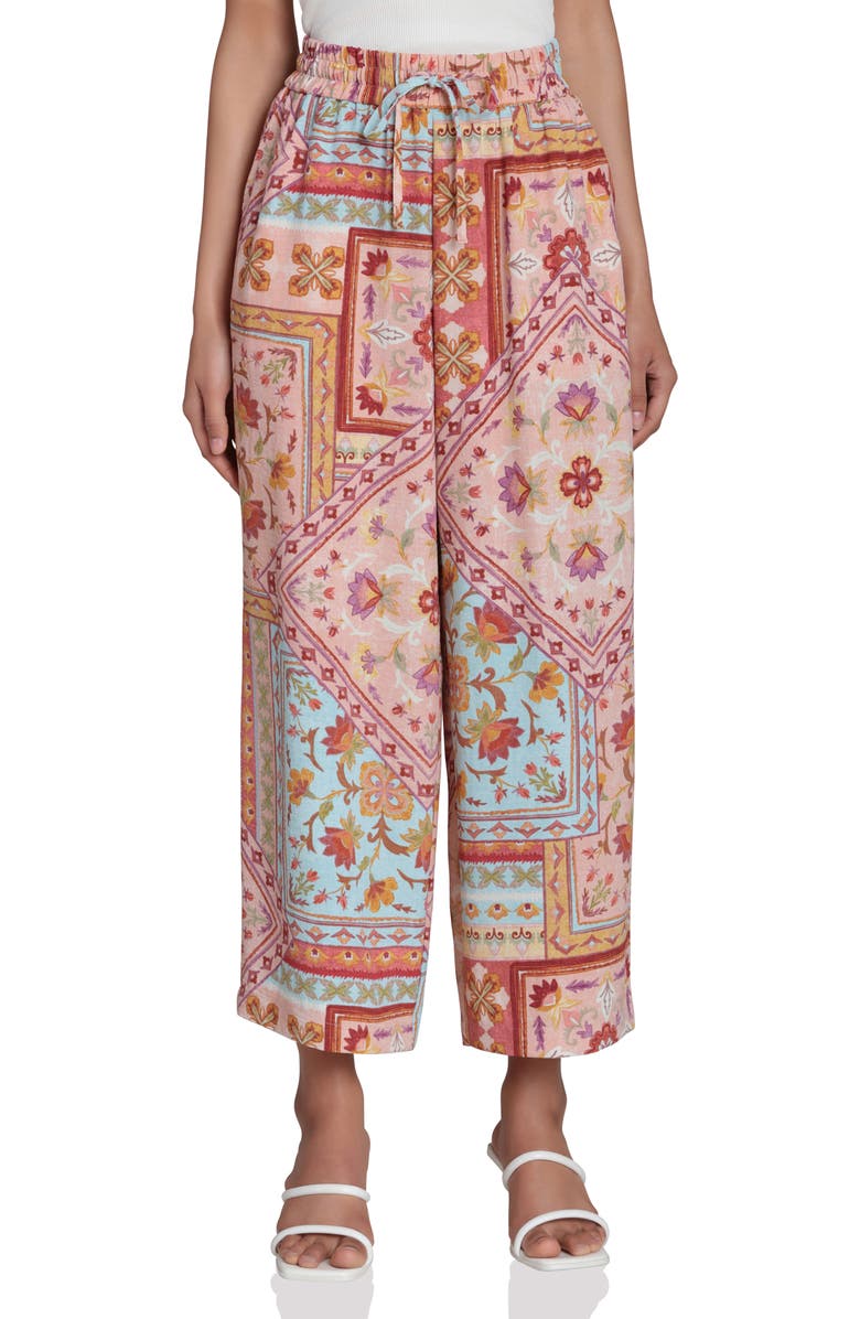 Bagatelle Elastic Waist Pull On Pants, Main, color, De Sole Tile
