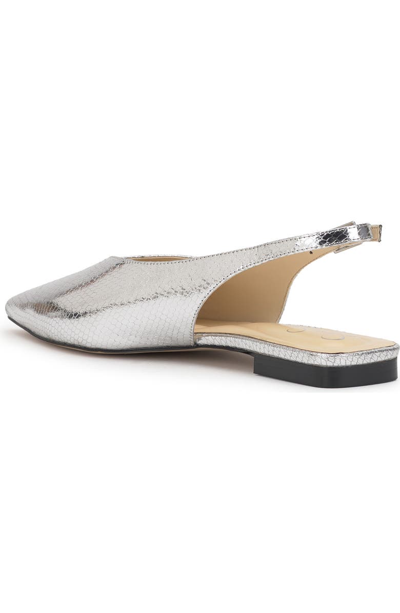 Jessica Simpson Mezzah Slingback Pointed Toe Flat, Alternate, color, Silver