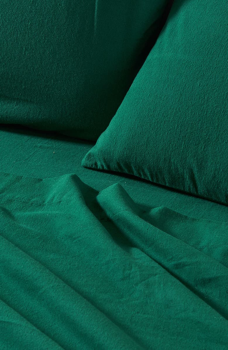 Solid Cotton Flannel Sheet Set