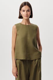 Exquise Almira Crew Neck Linen Blouse