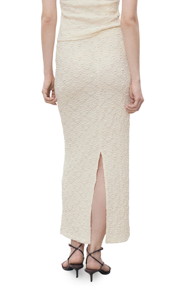 Textured Knit Maxi Skirt, Alternate, color, ECRU