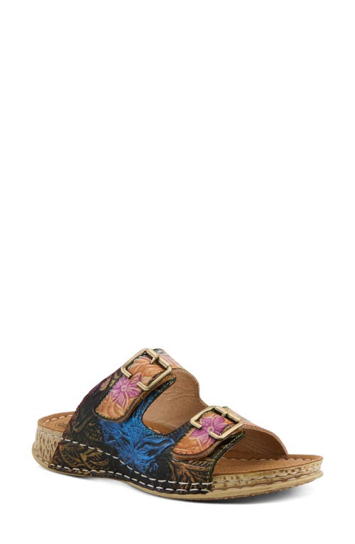L'artiste By Spring Step Sunjai Slide Sandal In Tan Multi