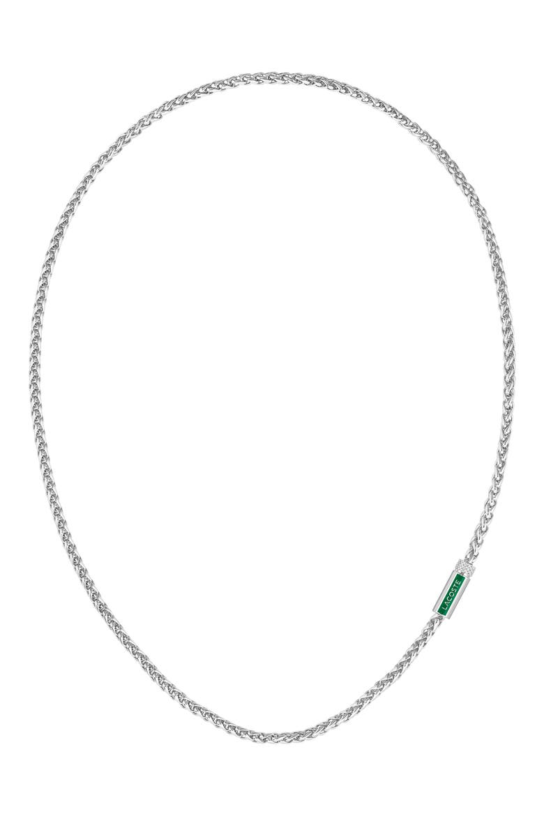Men's Spelt Necklace, Main, color, SILVER