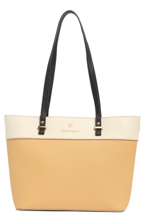Sabine Colorblock Tote Bag & Pouch