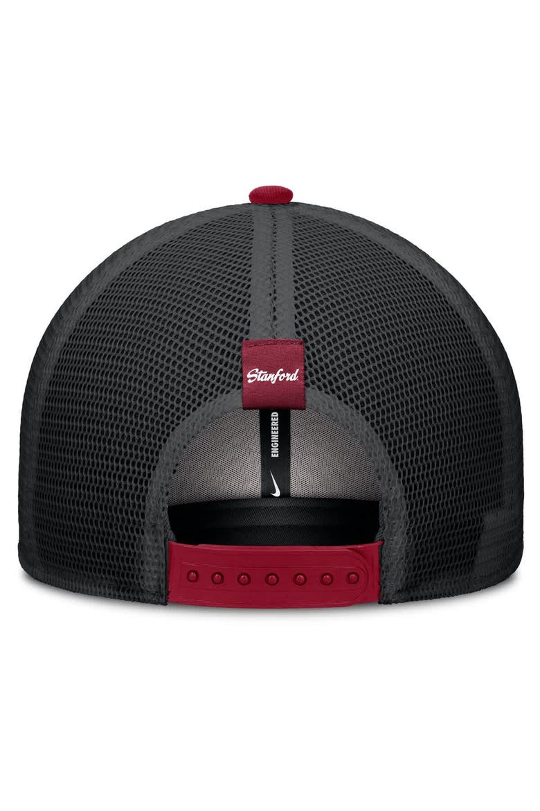 Men's Nike Cardinal/Black Stanford Cardinal Legacy Arch Rise Performance Trucker Adjustable Hat, Alternate, color, Cardinal