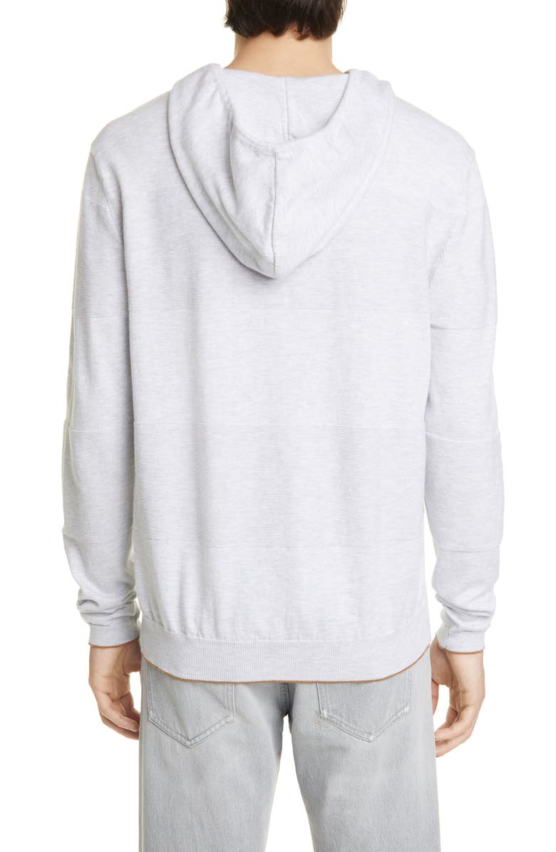 Eleventy Ribbed Stripe Hoodie, Alternate, color, 