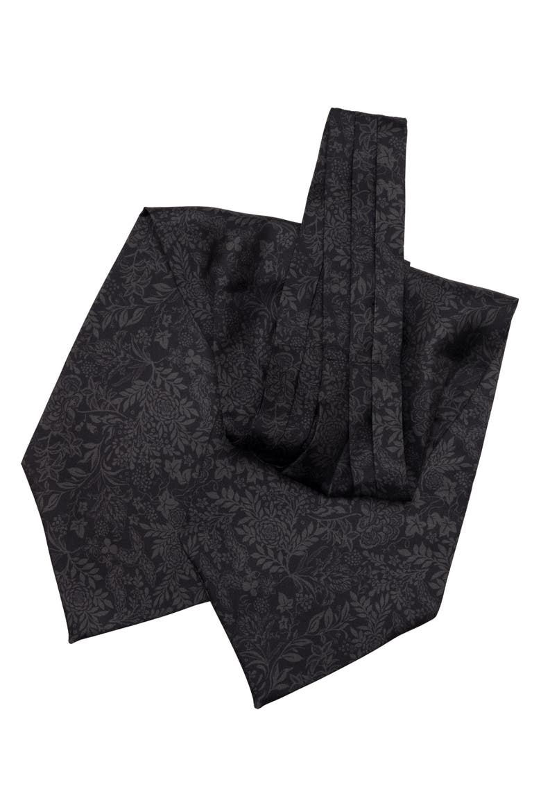 Portofino - Silk Ascot Cravat Tie for Men, Alternate, color, Black