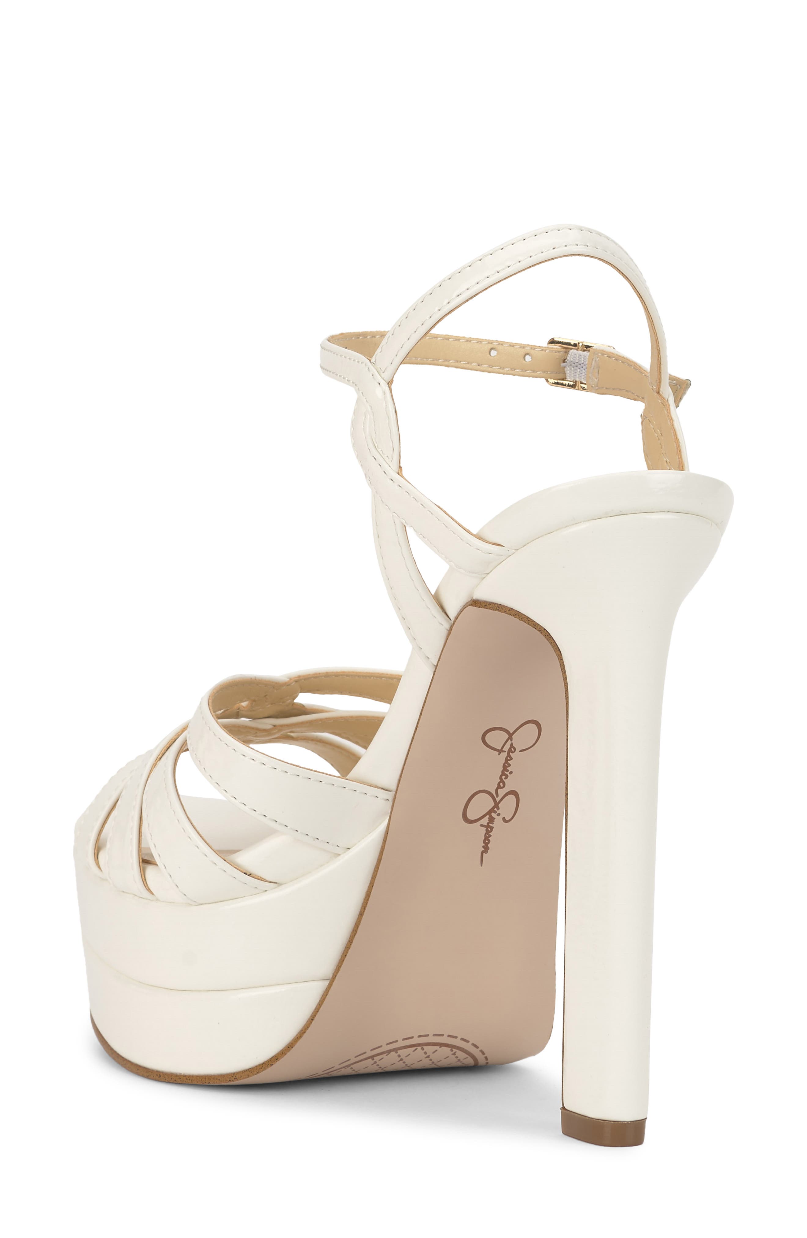 Jessica Simpson Itzari Ankle Strap Platform Sandal, Alternate, color, White 01