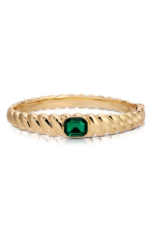 Ettika Twisted Baguette Cuff Bracelet In Gold
