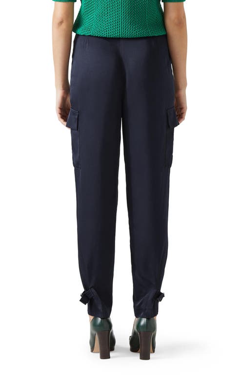 Lk Bennett Luna Cargo Pants In Navy