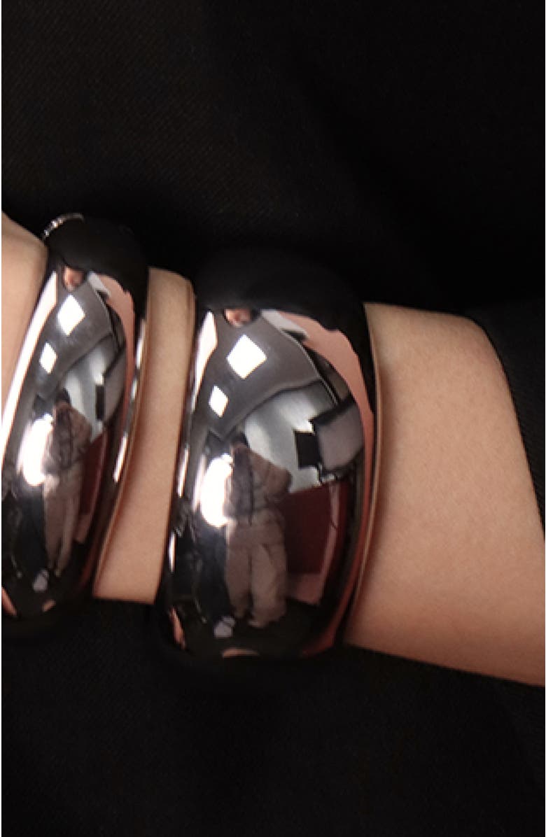 RC RETRO CHIC Drop Wide Bangle, Alternate, color, Silver