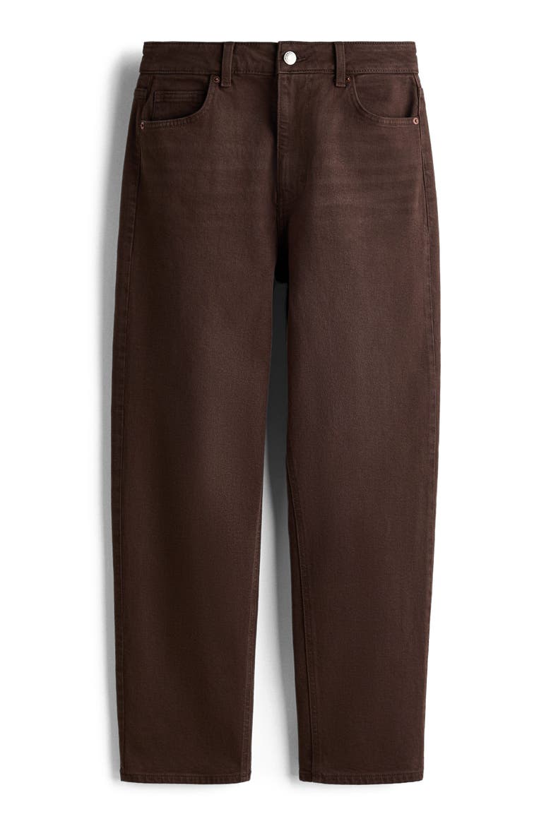 Mom Slim Fit High Waist Ankle Jeans, Alternate, color, Dark dusty brown