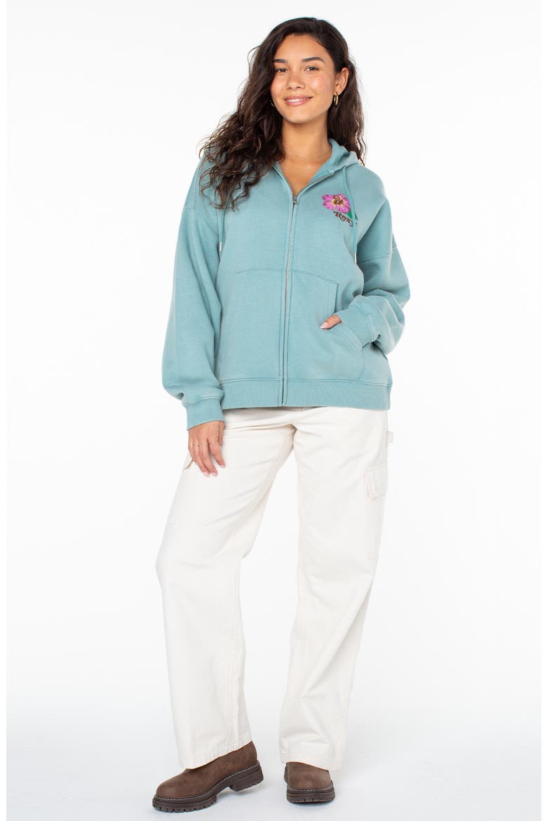 Lineup Graphic Zip-Up Hoodie, Alternate, color, MINERAL BL
