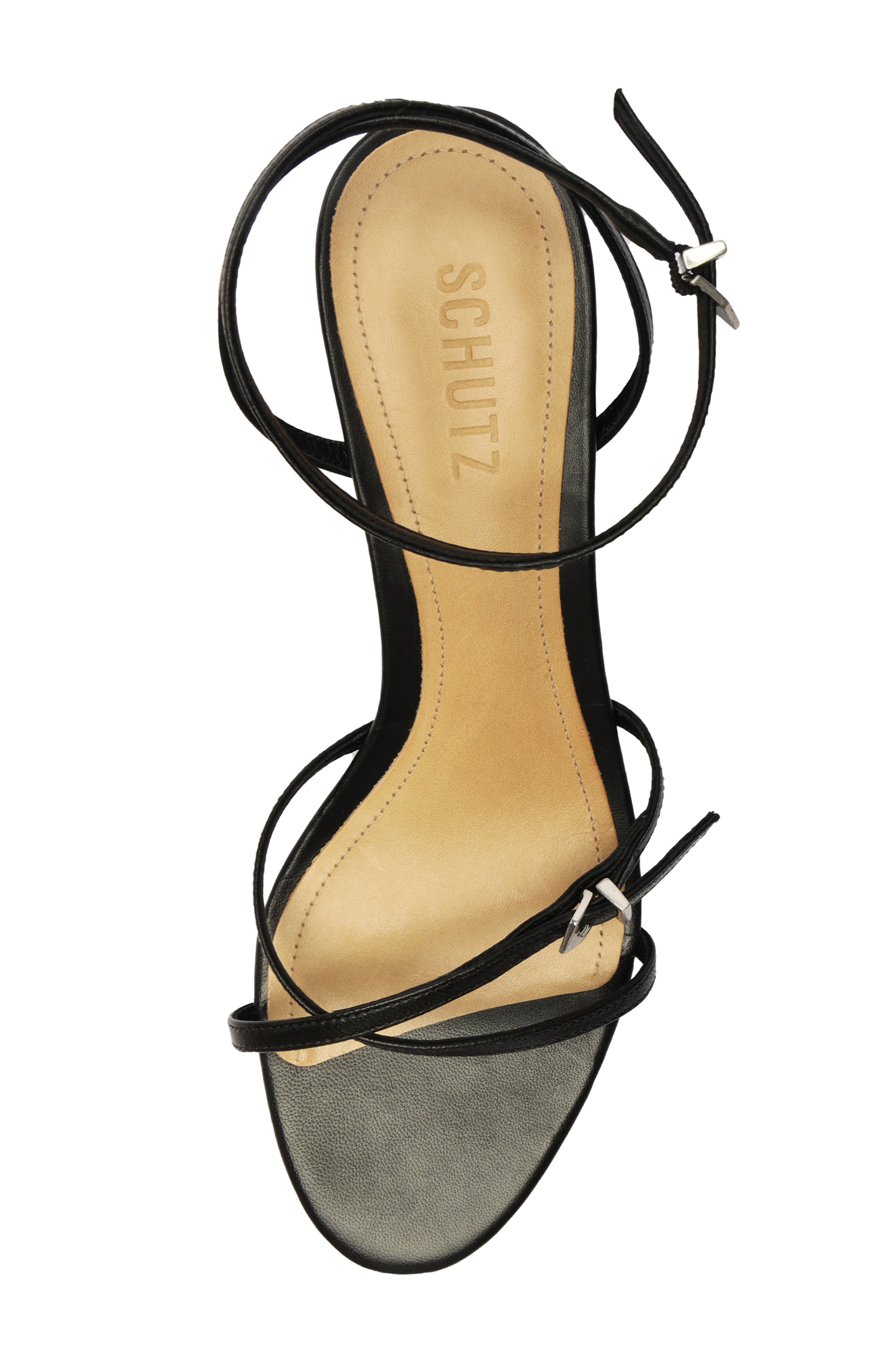 Schutz Liliana Ankle Strap Sandal, Alternate, color, Black