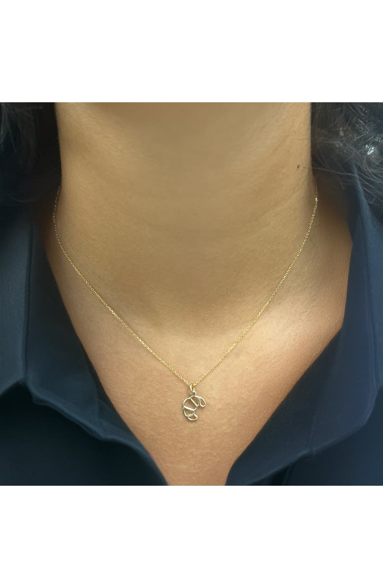 The Lovery Fine Jewelry Mini Gold Croissant Charm, Alternate, color, Yellow Gold
