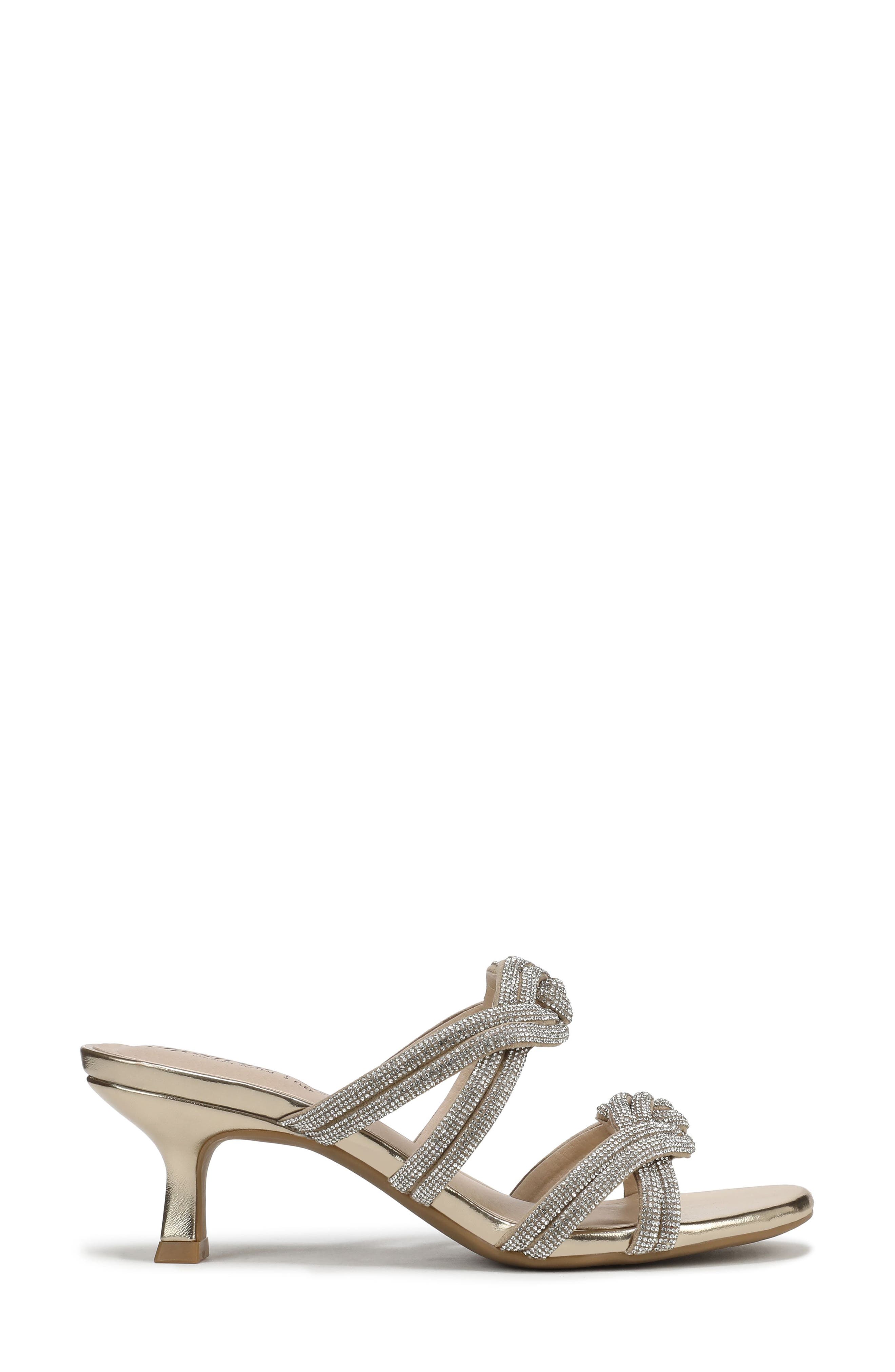 Night Out Crystal Embellished Slide Sandal, Alternate, color, GOLD
