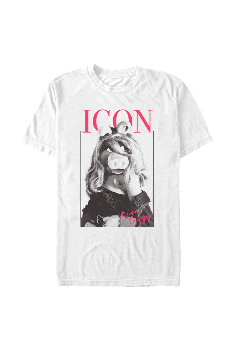 Men's The Muppets Miss Piggy Icon Graphic Tee, Main, color, White