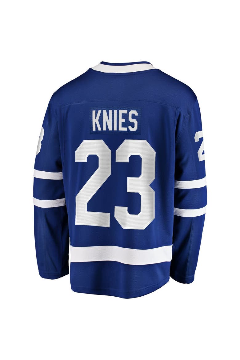 Men's Fanatics Matthew Knies Blue Toronto Maple Leafs Home Premier Breakaway Player Jersey, Alternate, color, Blue