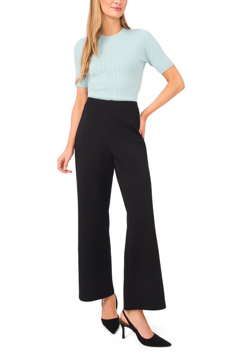 Ponte Straight Leg Pants, Alternate, color, RICH BLACK 060