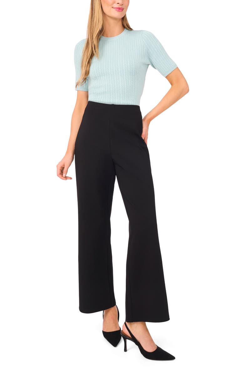 Halogen<sup>®</sup> Ponte Straight Leg Pants, Alternate, color, Rich Black
