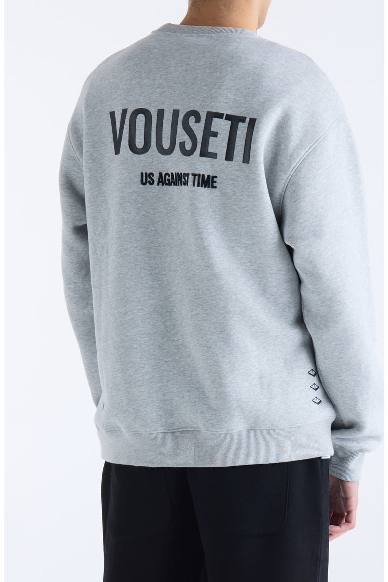 Us Against Time Crewneck Sweatshirt, Alternate, color, GREY MARL