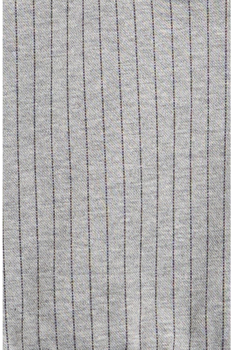 Kids' Striped Half Zip Pullover, Alternate, color, MEDIUM HEATHER GREY