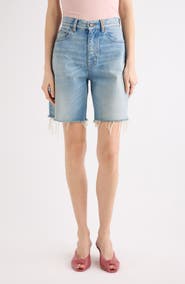 Chloé Cutoff High Waist Denim Shorts