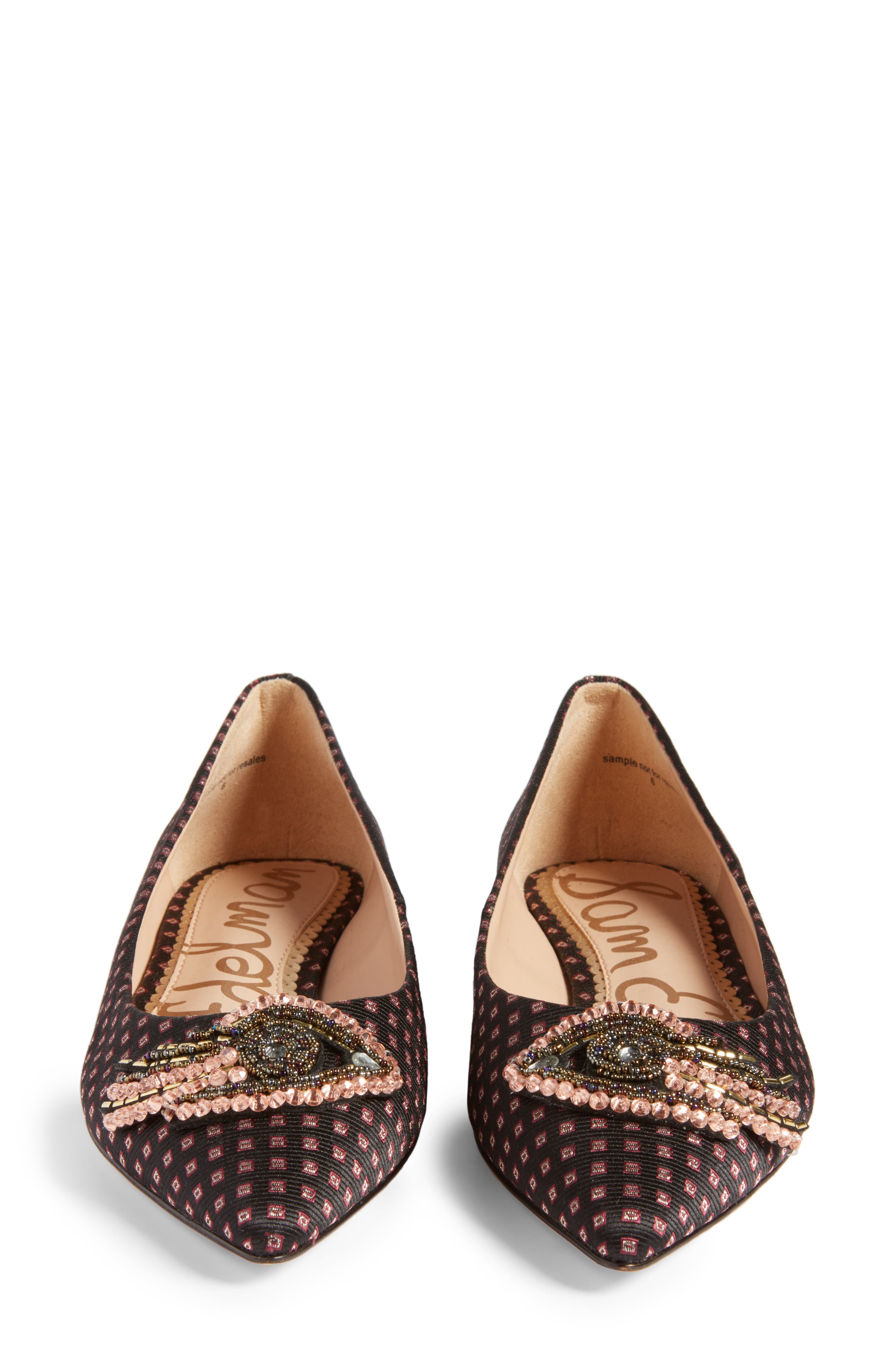 Rafaella Pointy Toe Ballet Flat, Alternate, color, BLACK MULTI
