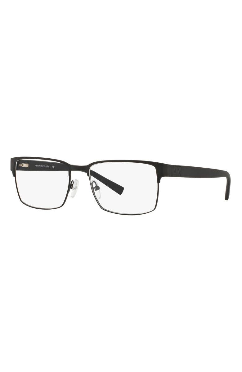 AX Armani Exchange 54mm Rectangular Optical Glasses, Alternate, color, 