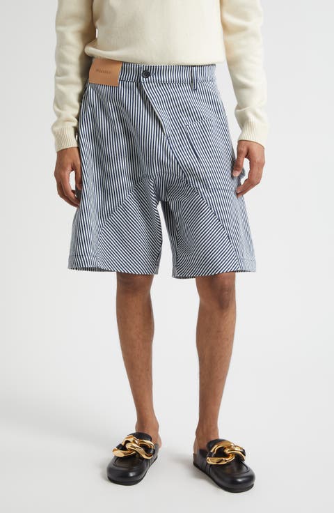 Twisted Workwear Stripe Shorts